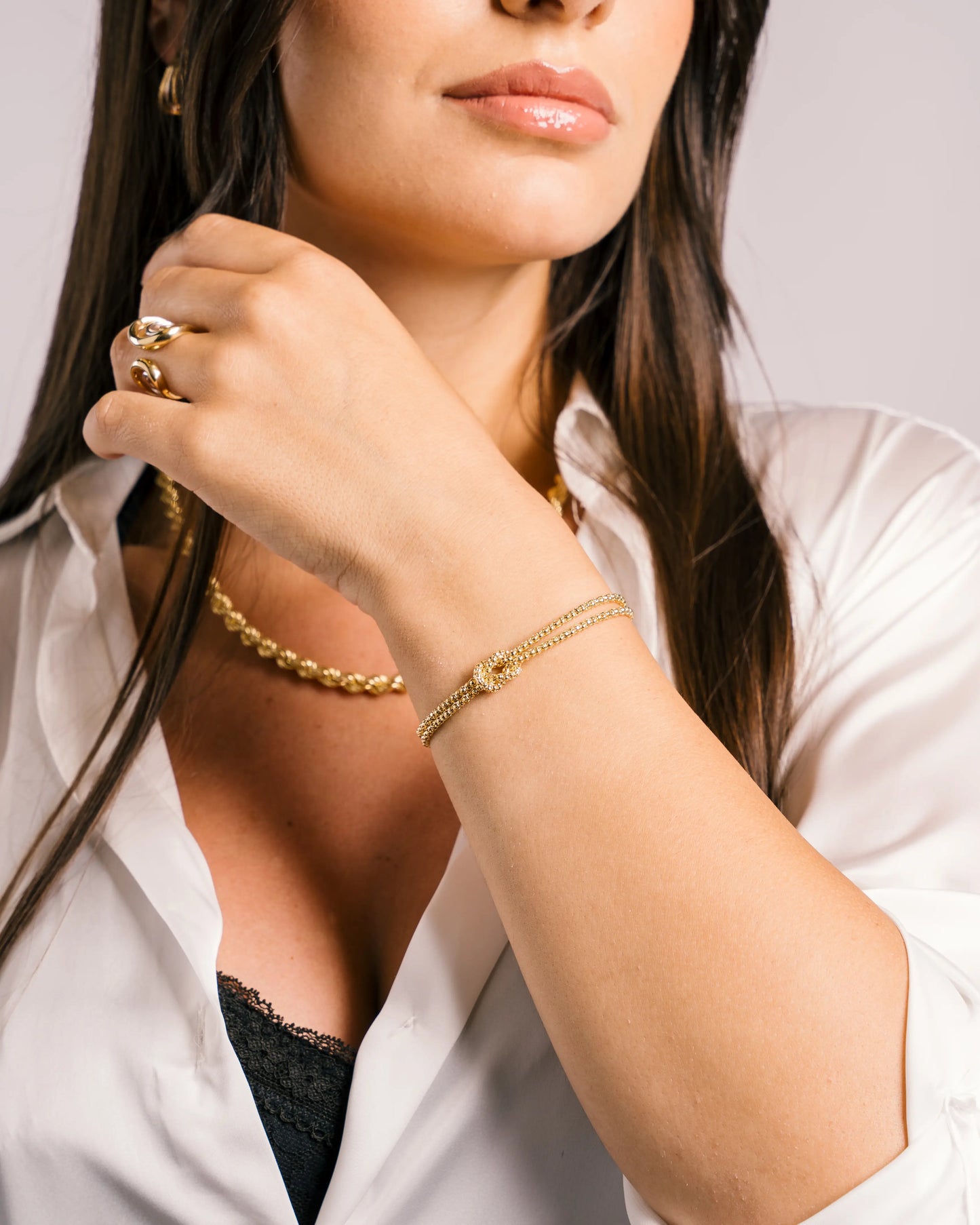 Bracciale Nodo a due fili Argento 925