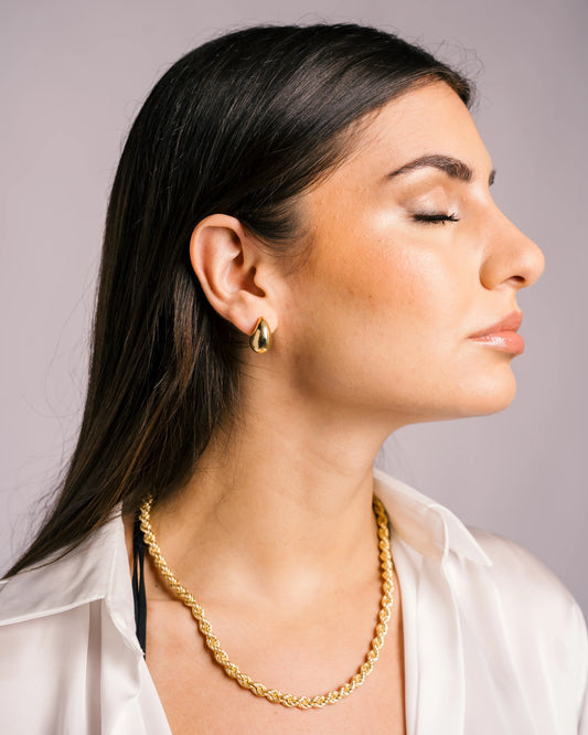 Orecchini a goccia liscio Argento 925