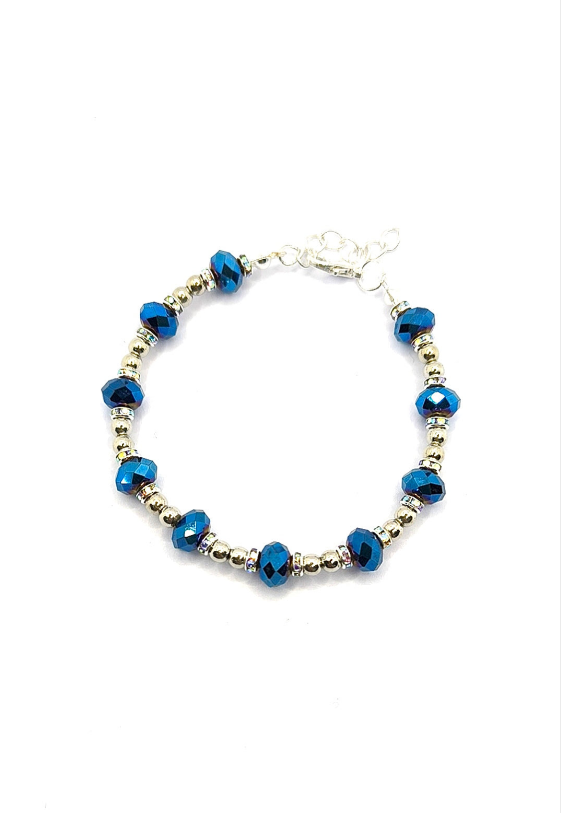 Bracciale uomo blu oceano acciaio