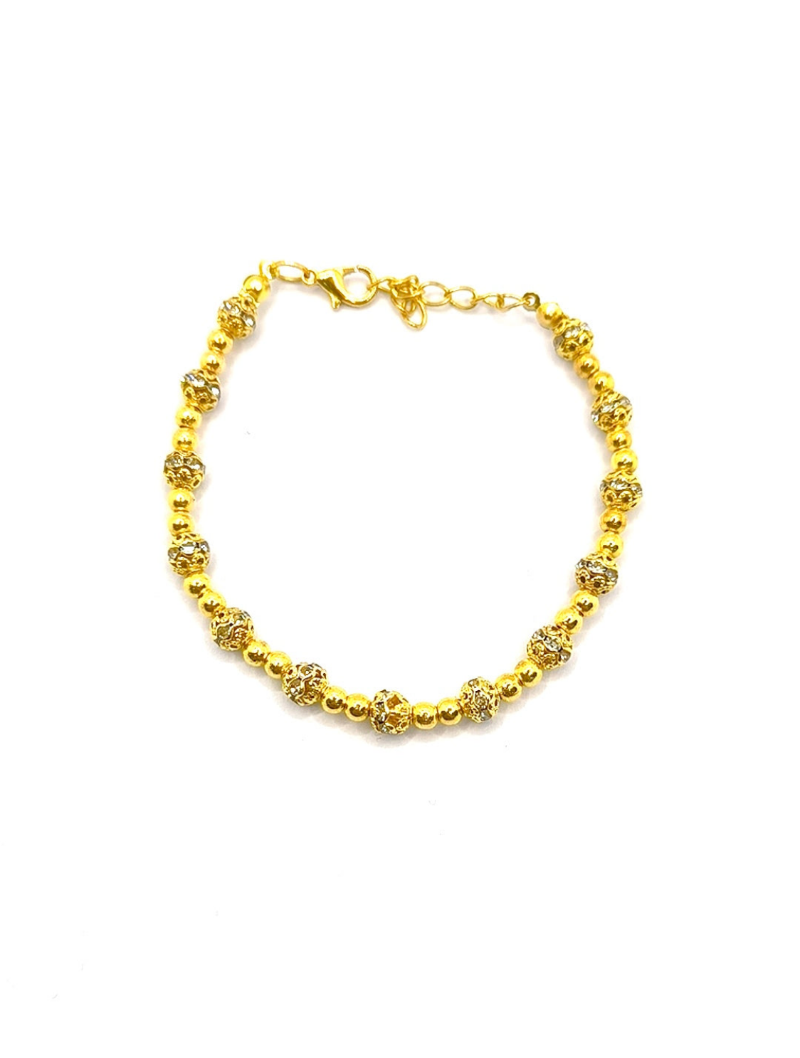 Bracciale con sfere zirconate acciaio