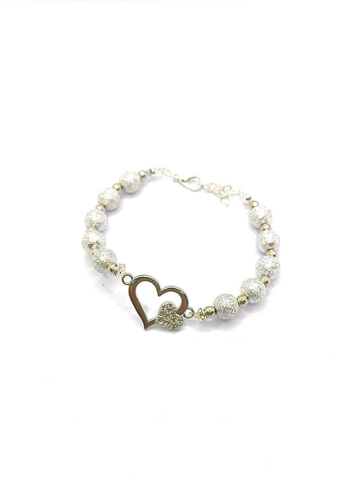 Bracciale donna con doppio  cuore
