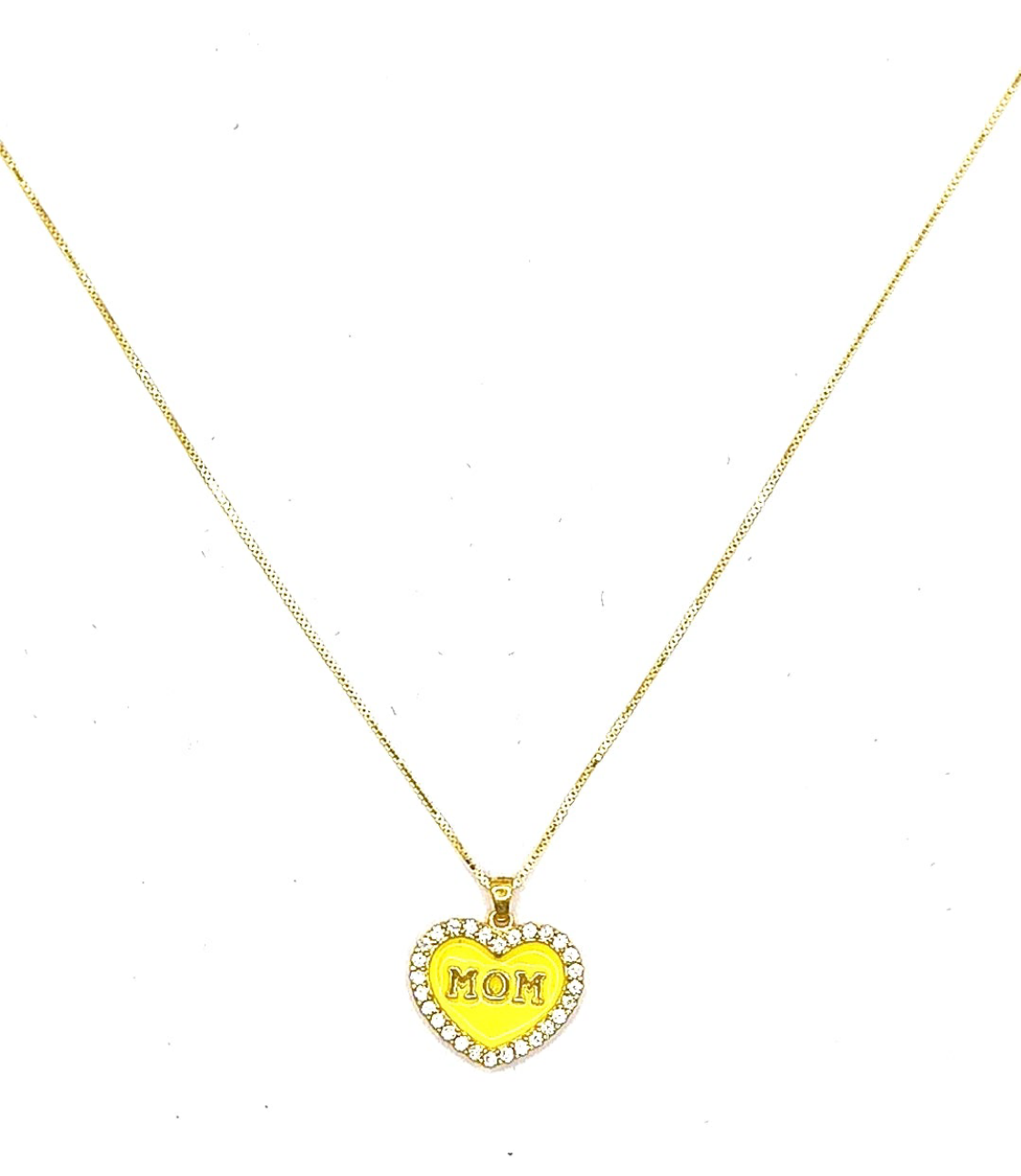 Collana Cuore colorat mom argento 925