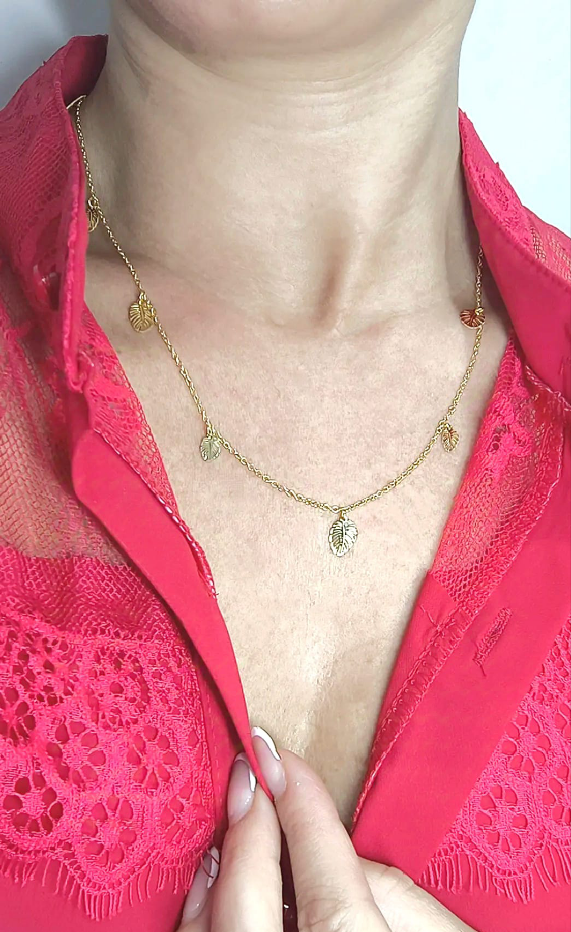 Collana Leaf Argento 925