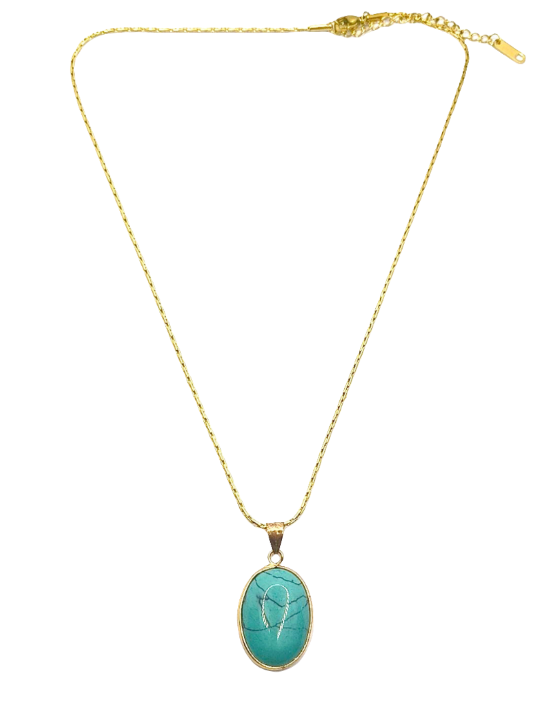 Collana con ciondolo in pietra acciaio