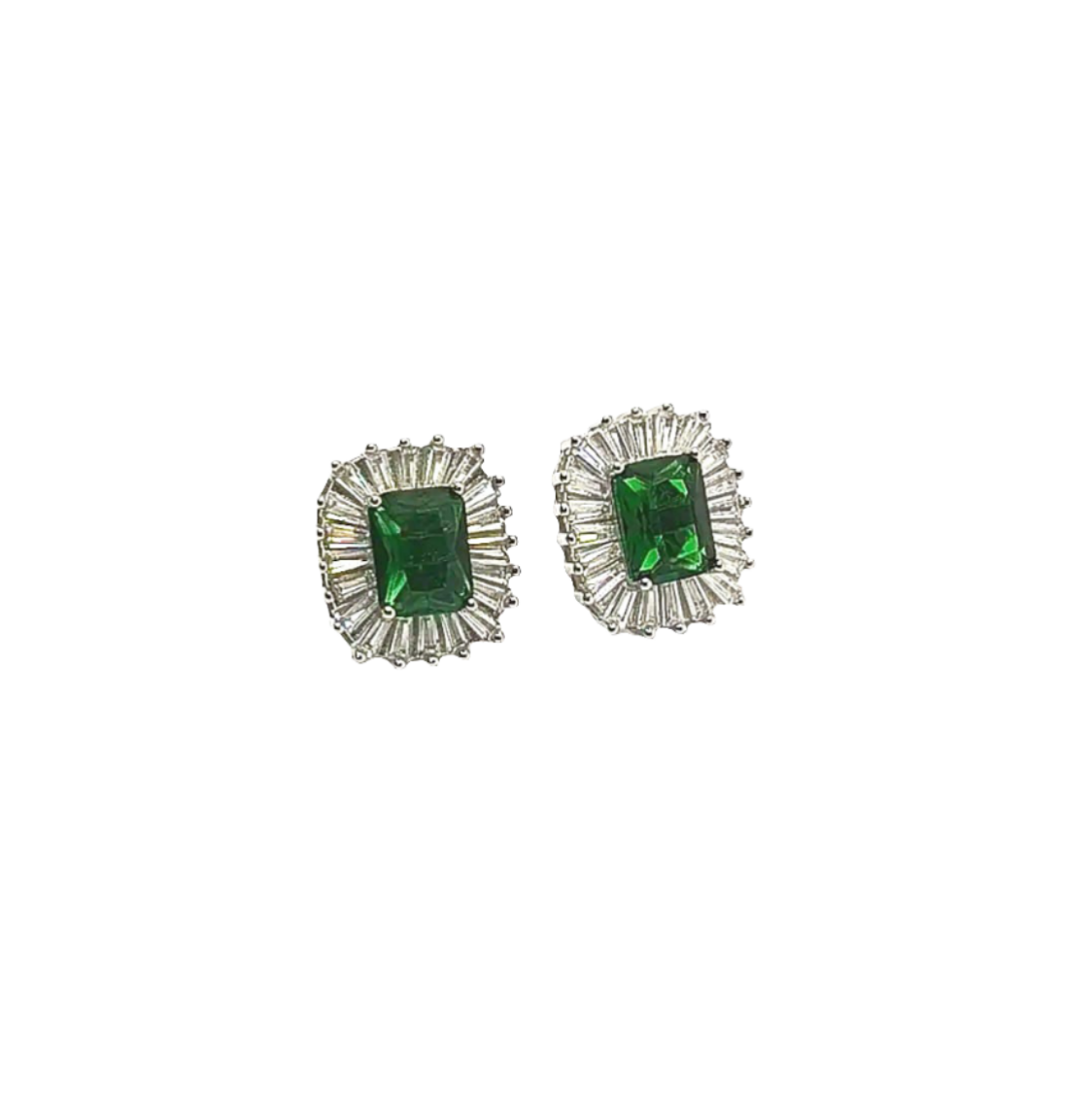Orecchini Luxury Smerald Argento 925
