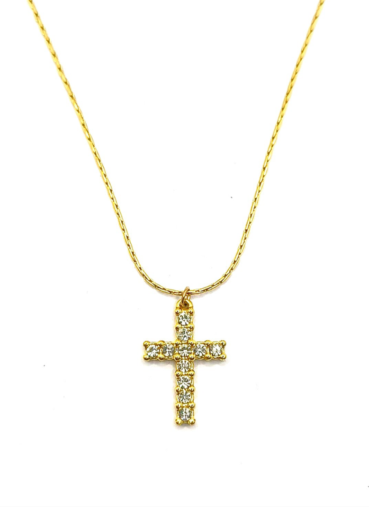 Collana con croce solitario