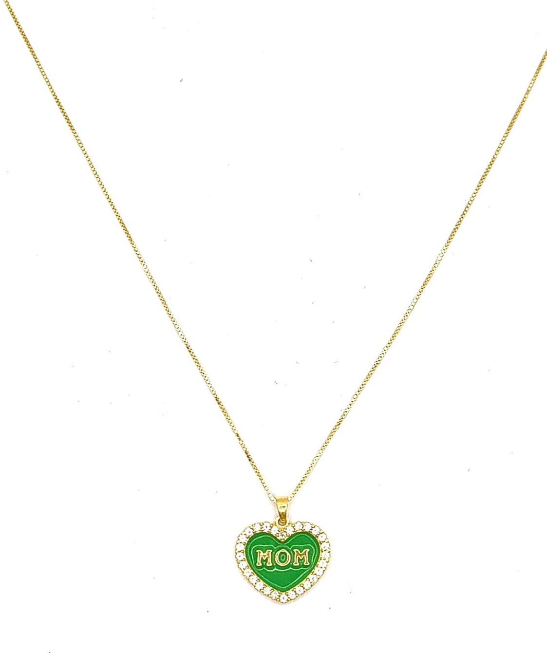 Collana Cuore colorat mom argento 925