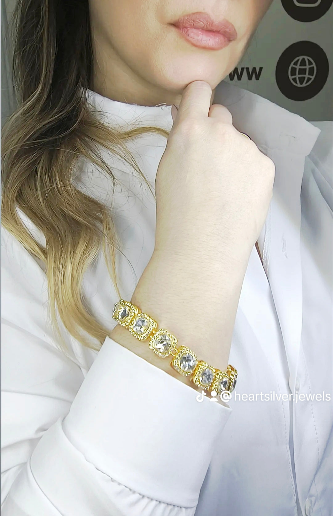 Bracciale Vip Gold con pietre