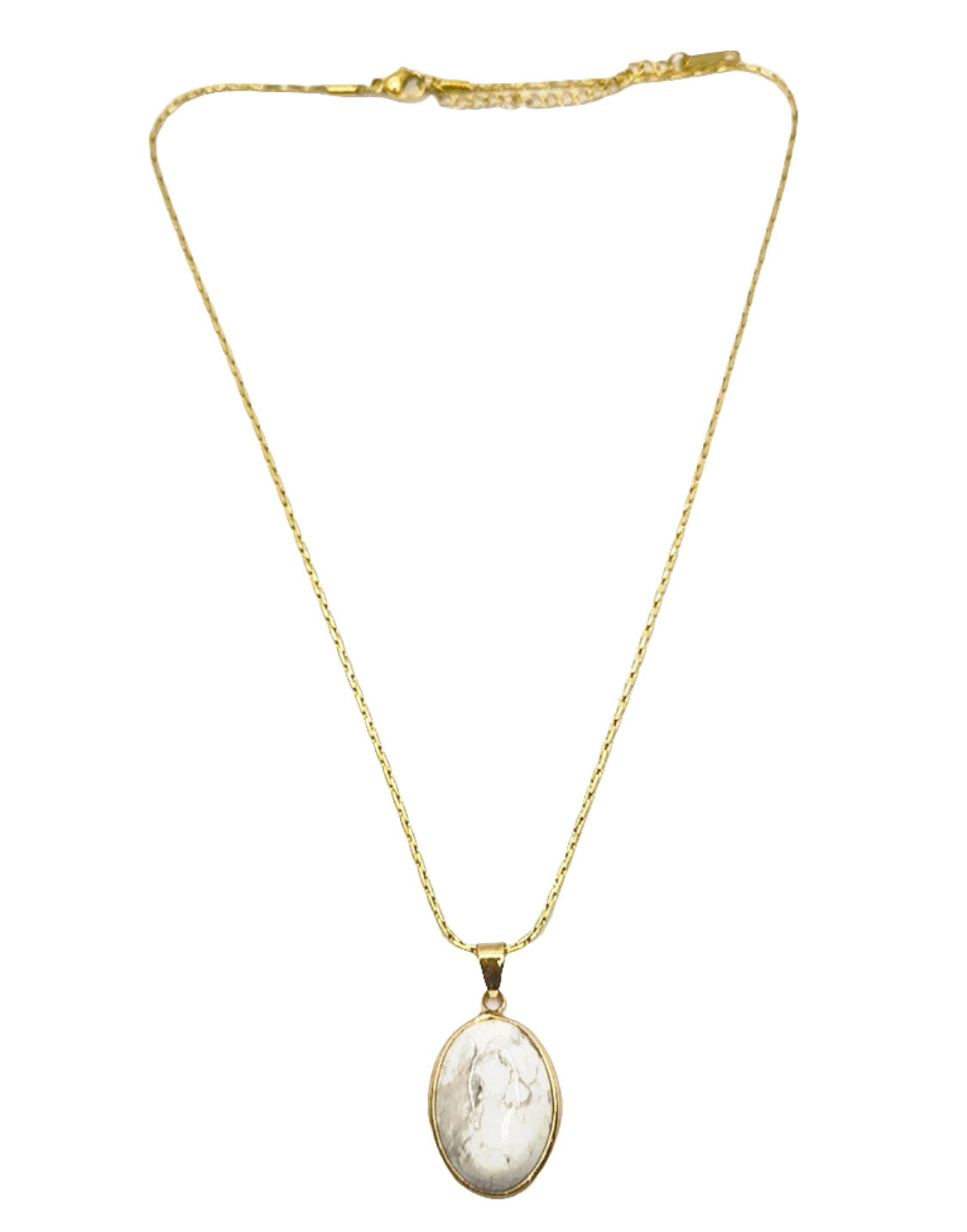 Collana con ciondolo in pietra acciaio