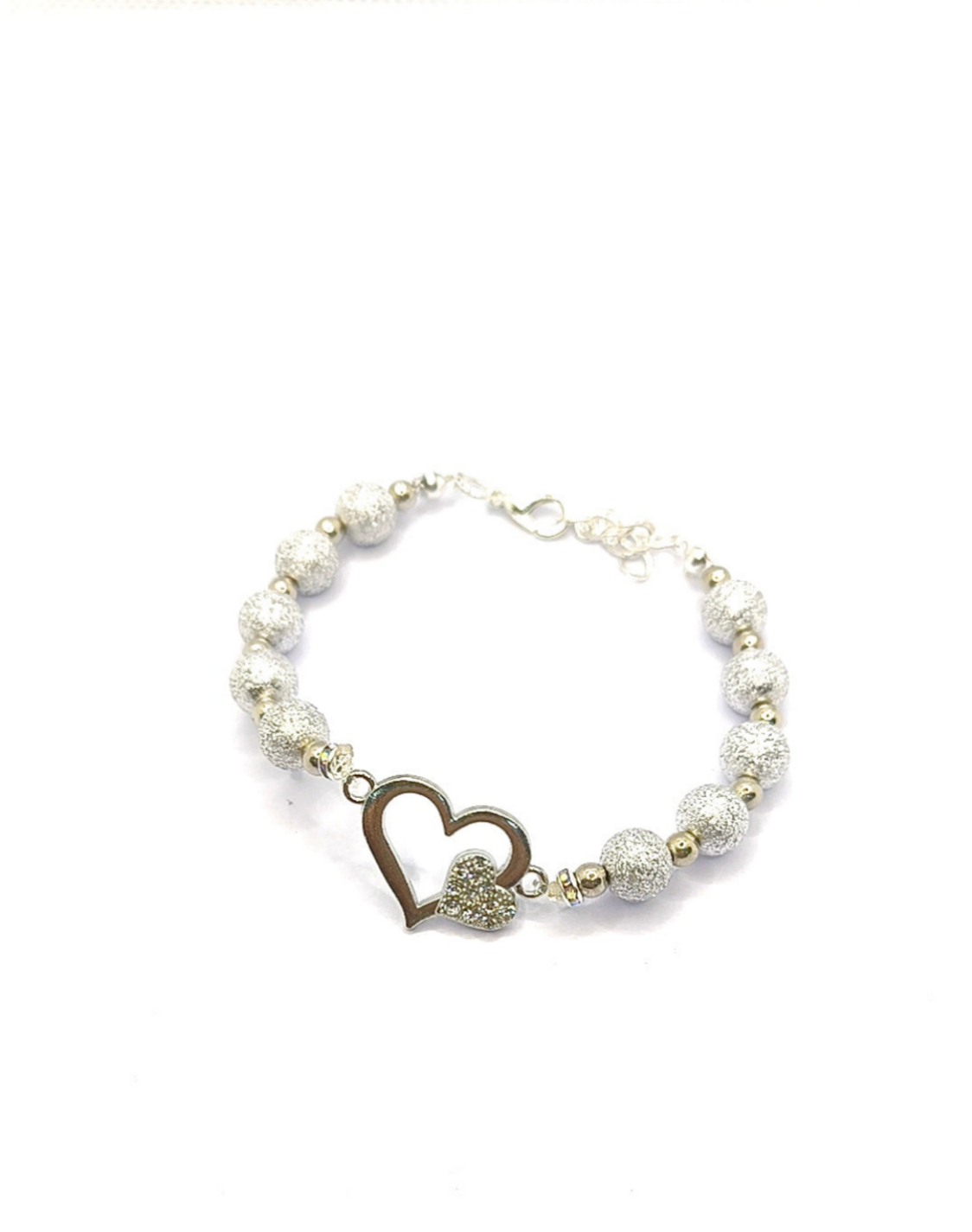 Bracciale donna con doppio  cuore
