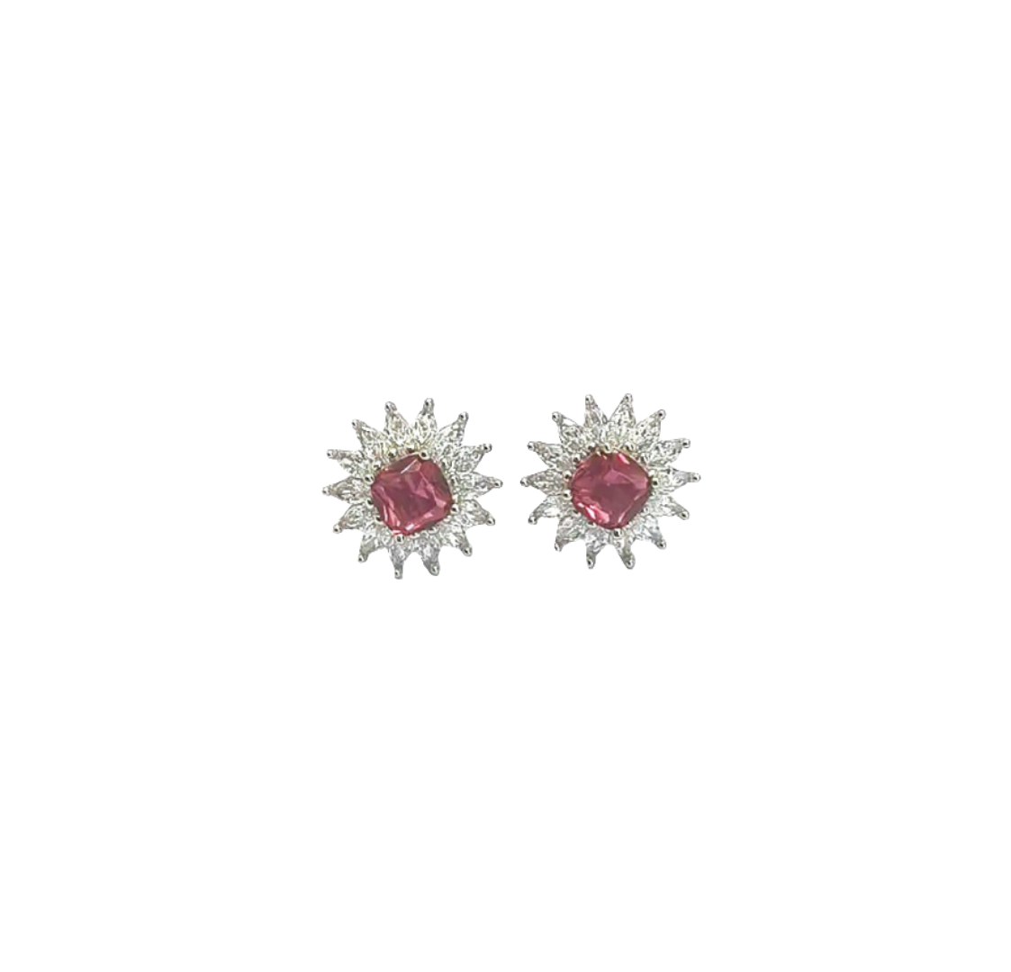 Orecchini Luxury Rubin Argento 925