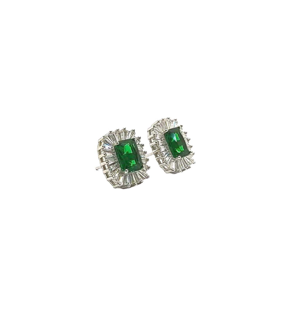 Orecchini Luxury Smerald Argento 925
