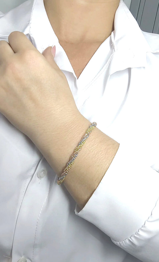 Bracciale 3 colori Argento 925