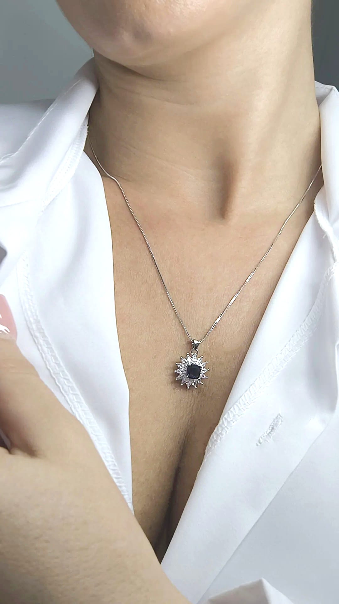 Collana Luxury zaphir Argento 925