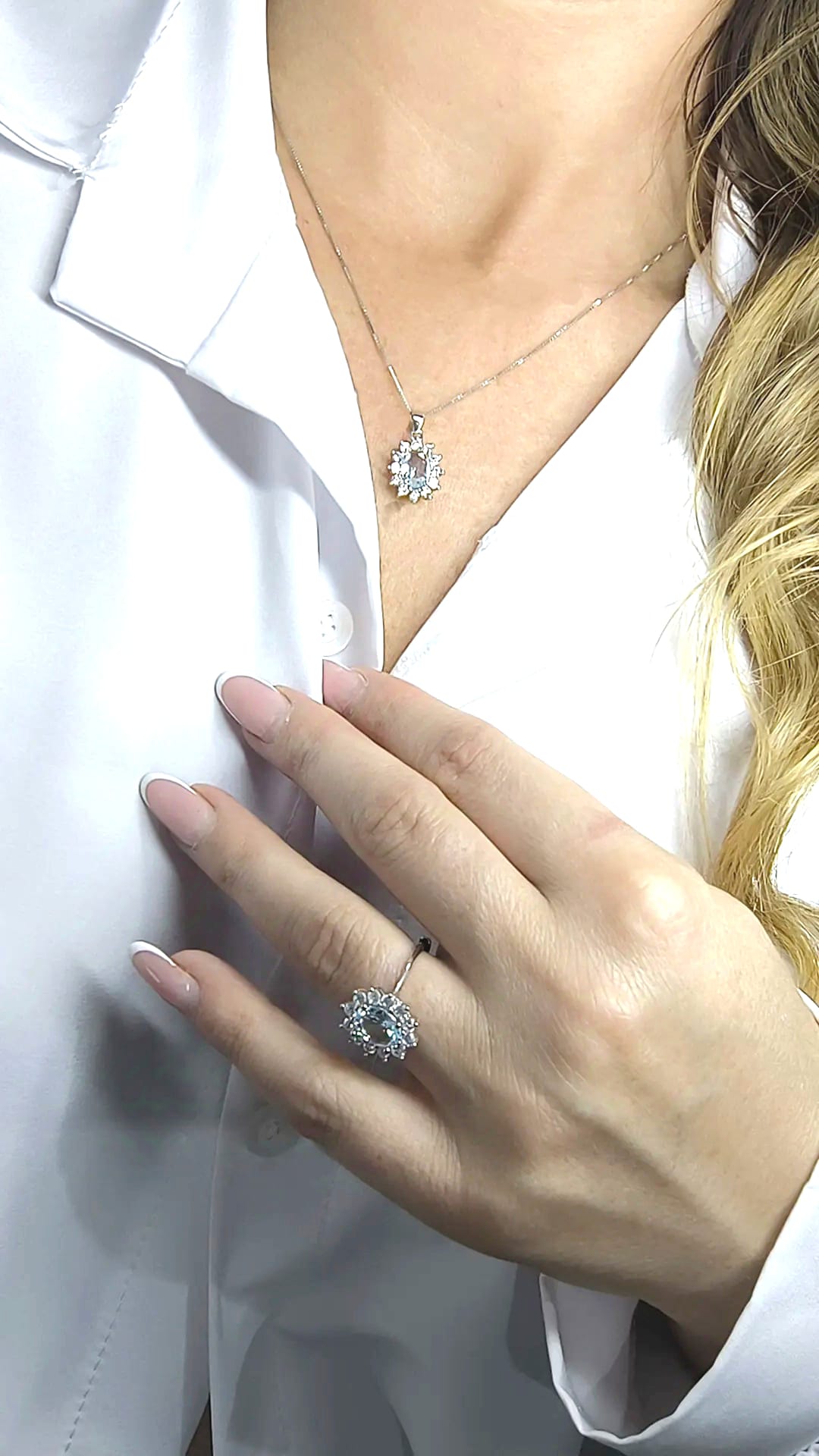 Anello Luxury Milky Argento 925