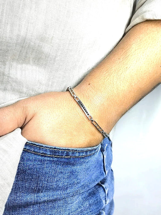 Bracciale Nero e Argento 925