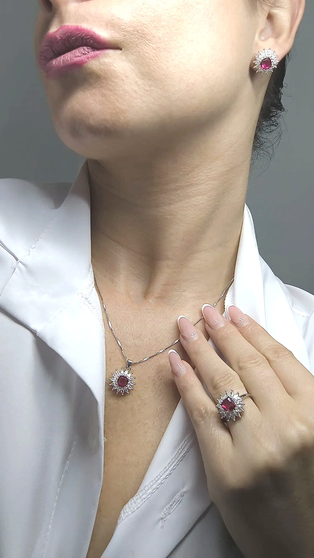 Collana Luxury Rubin Argento 925