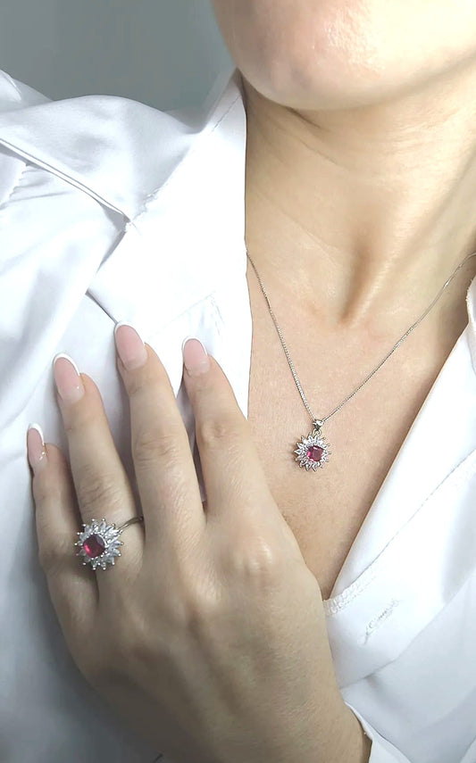 Collana Luxury Rubin Argento 925