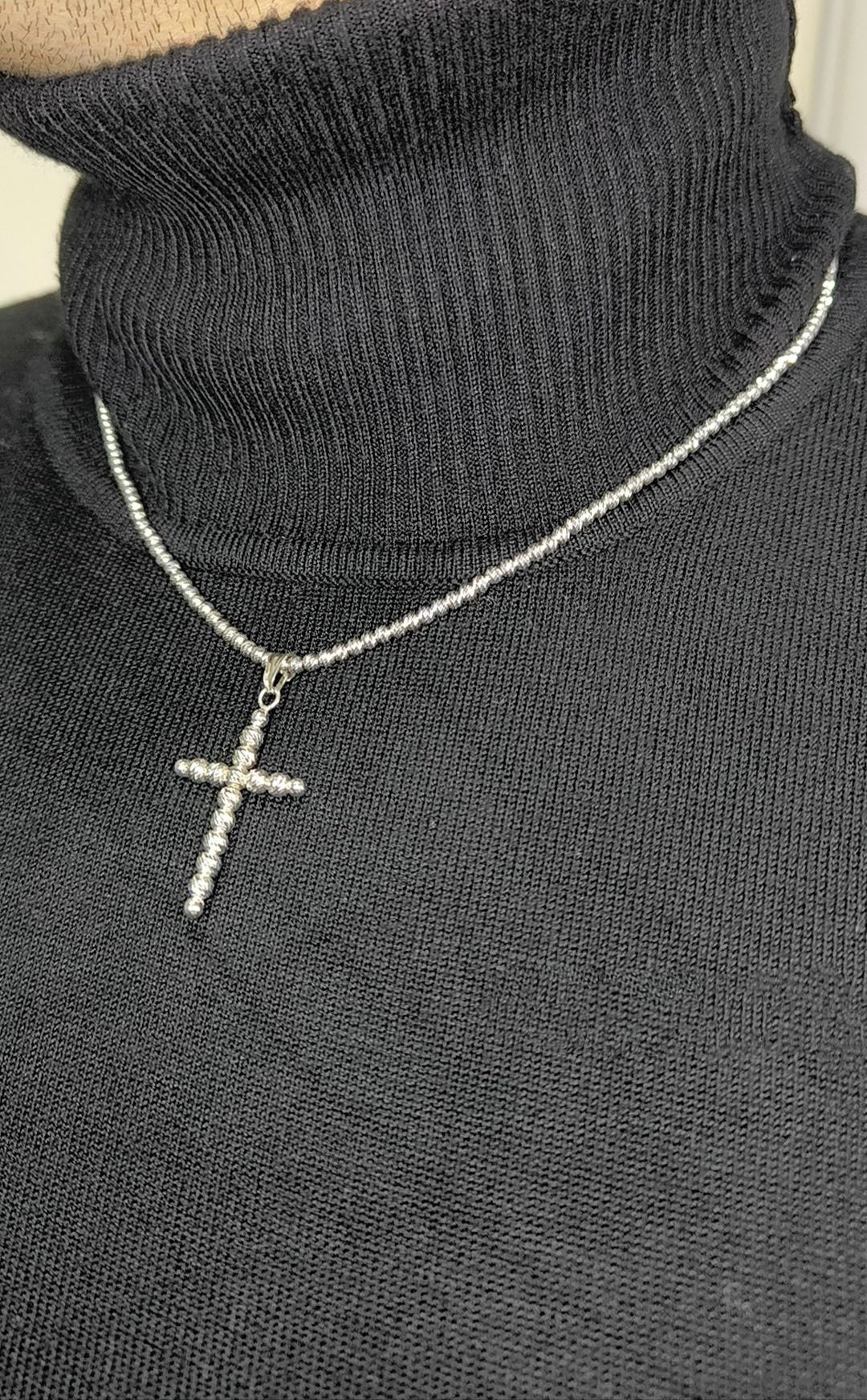 Collana croce milleluci argento 925