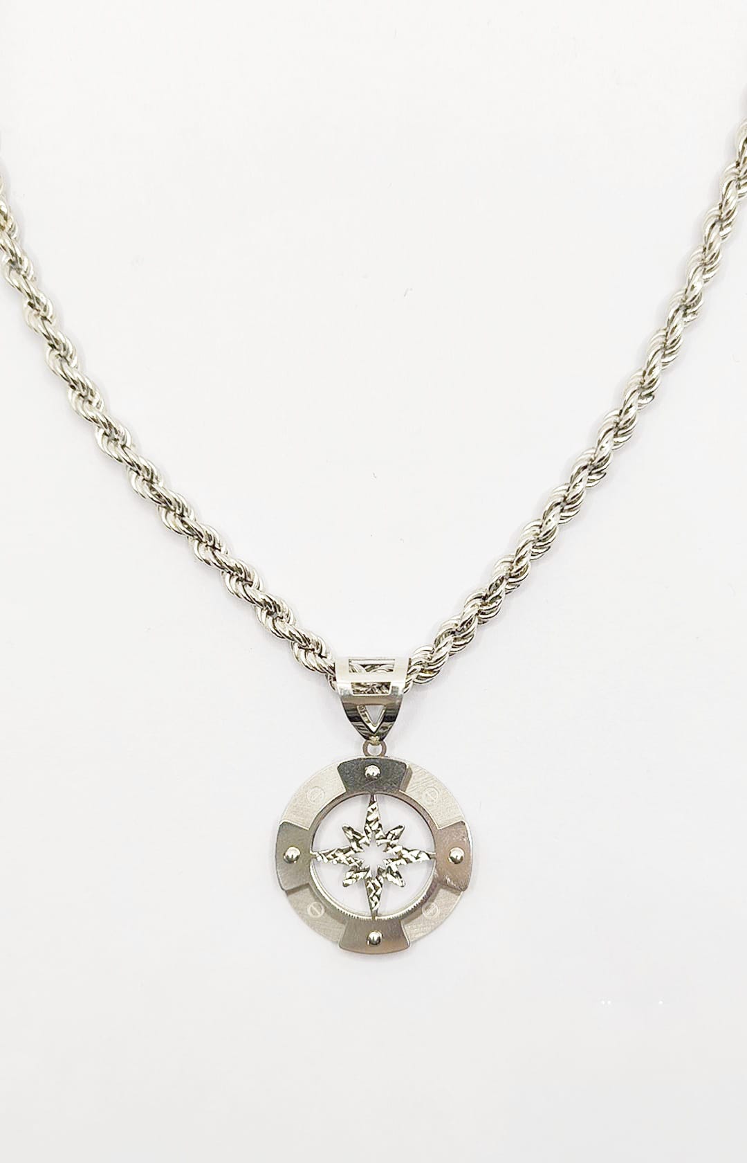 Collana con pendente Rosa dei Venti Argento 925