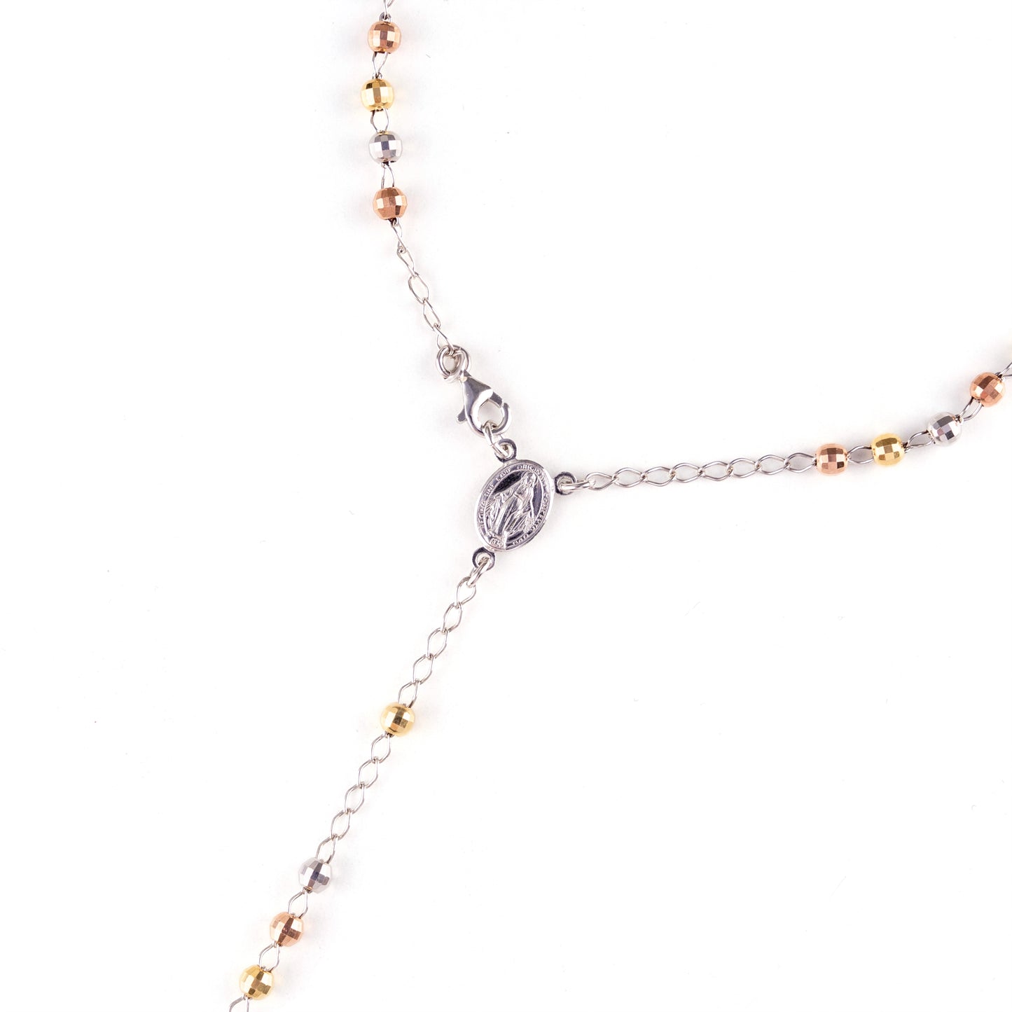 Collana Rosario Bicolore - Uomo Argento 925