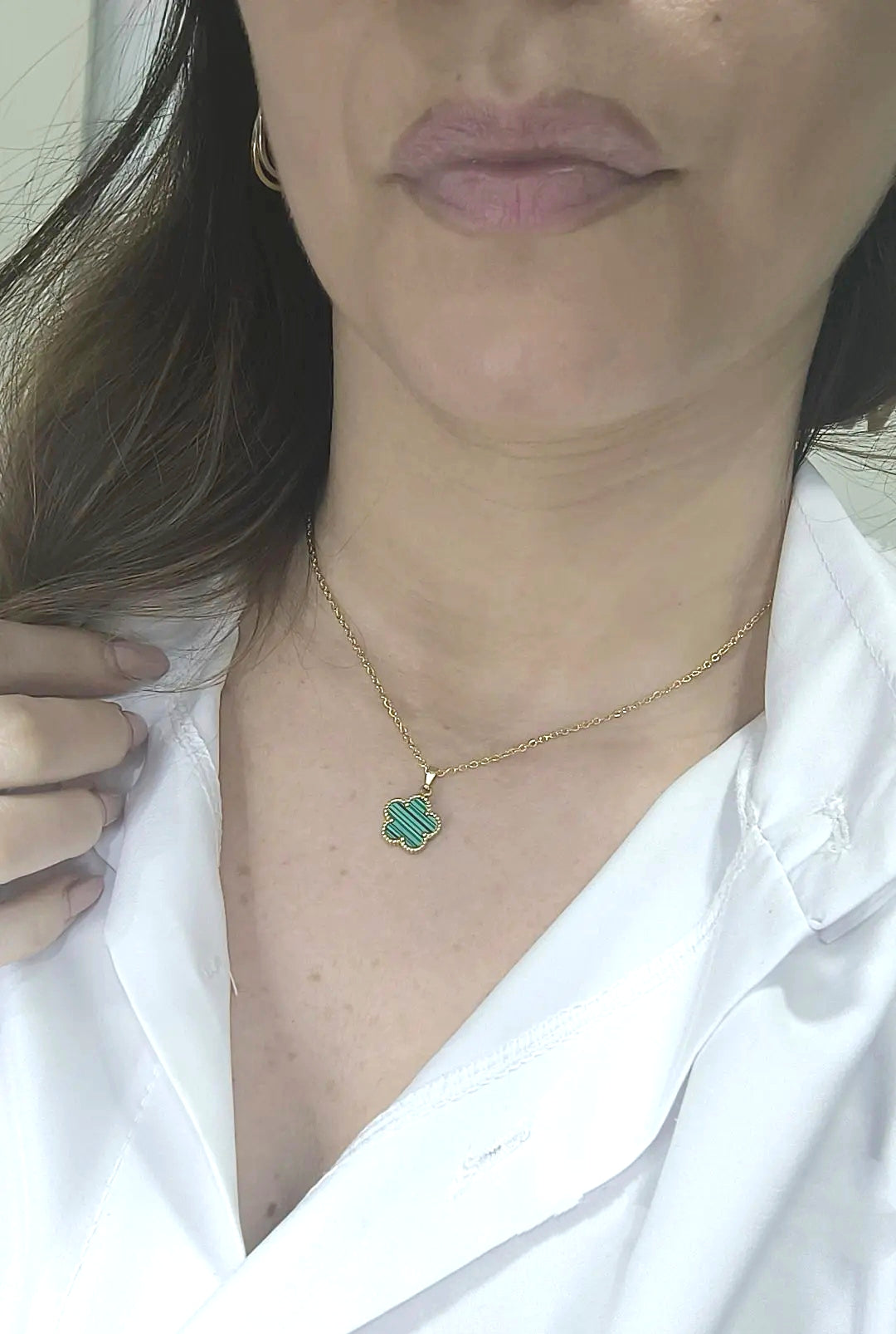 Collana Quadrifoglio acciaio