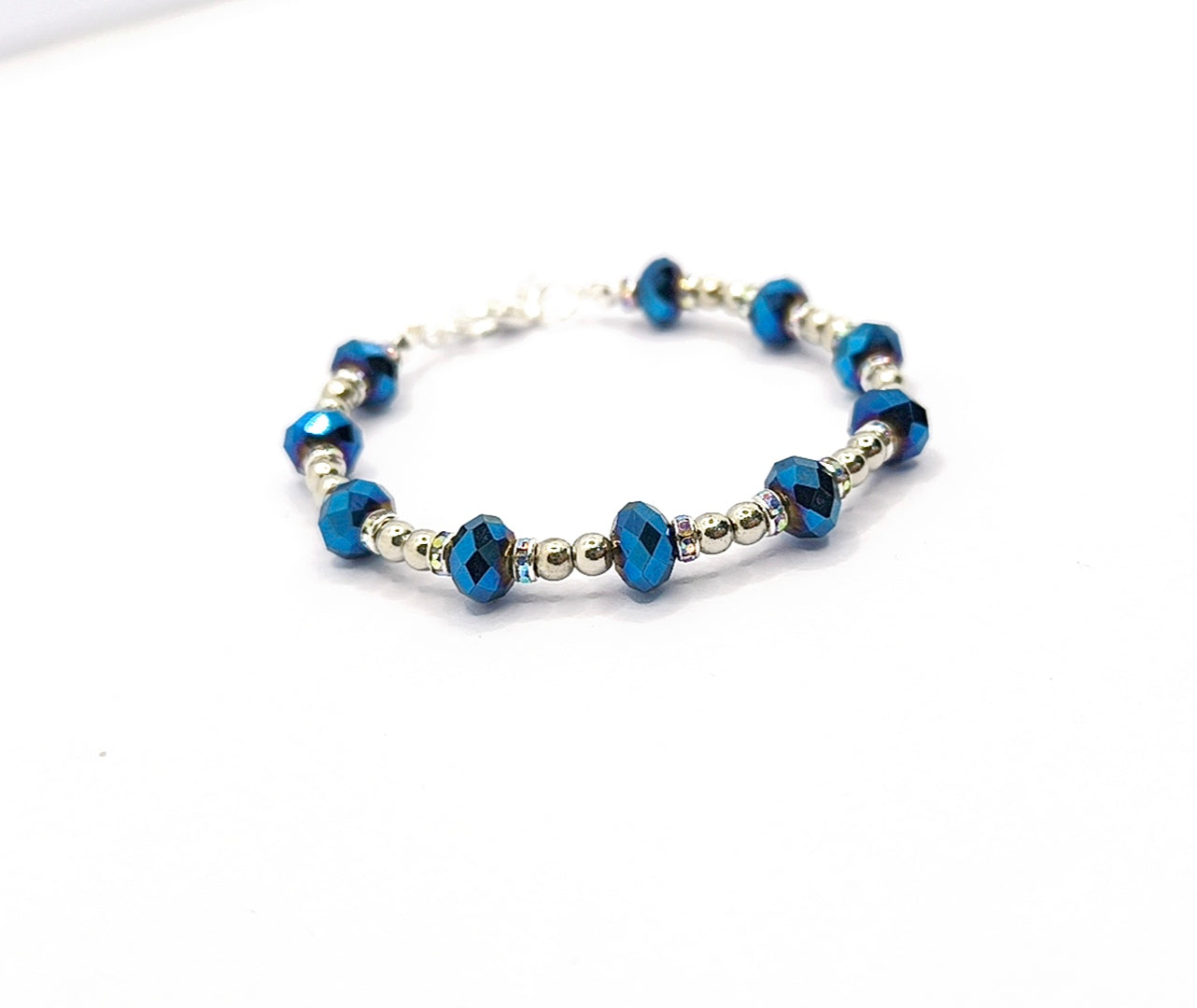 Bracciale uomo blu oceano acciaio