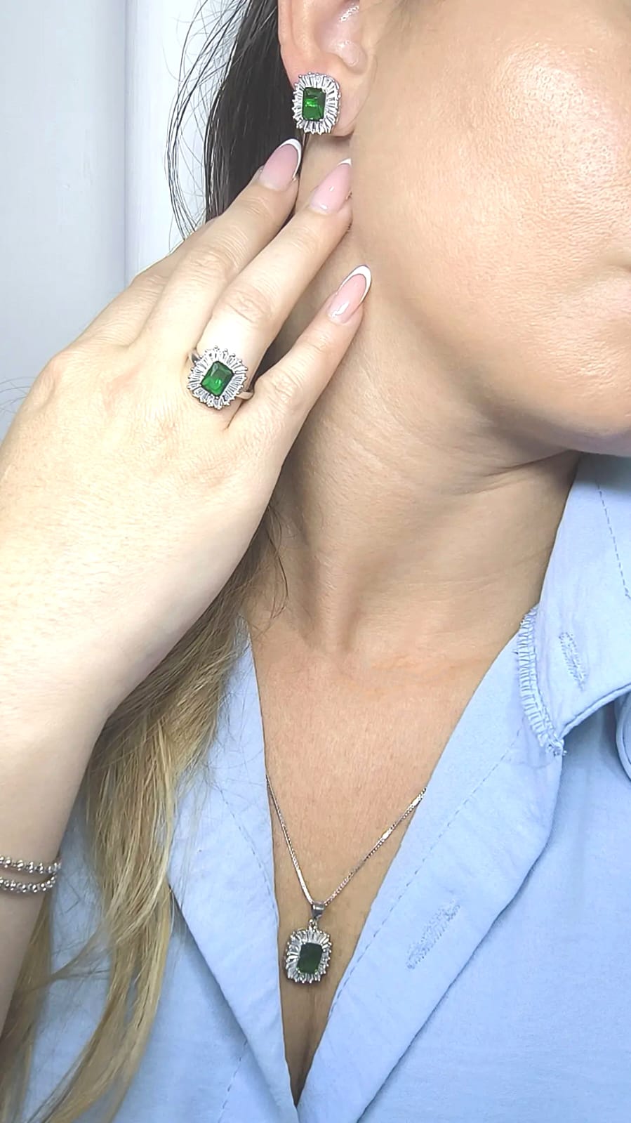 Anello Luxury Smerald Argento 925