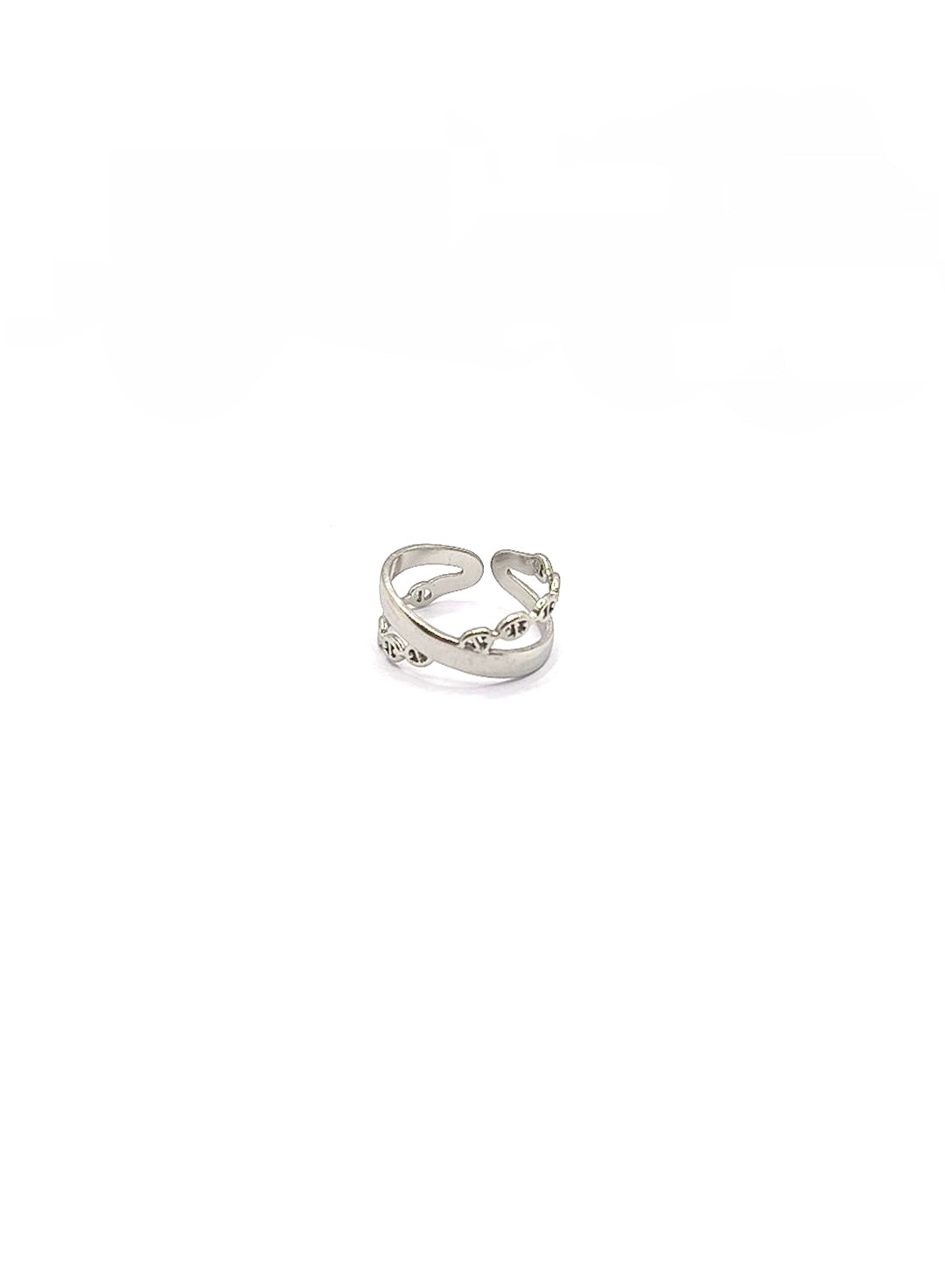 Anello incrociato acciaio