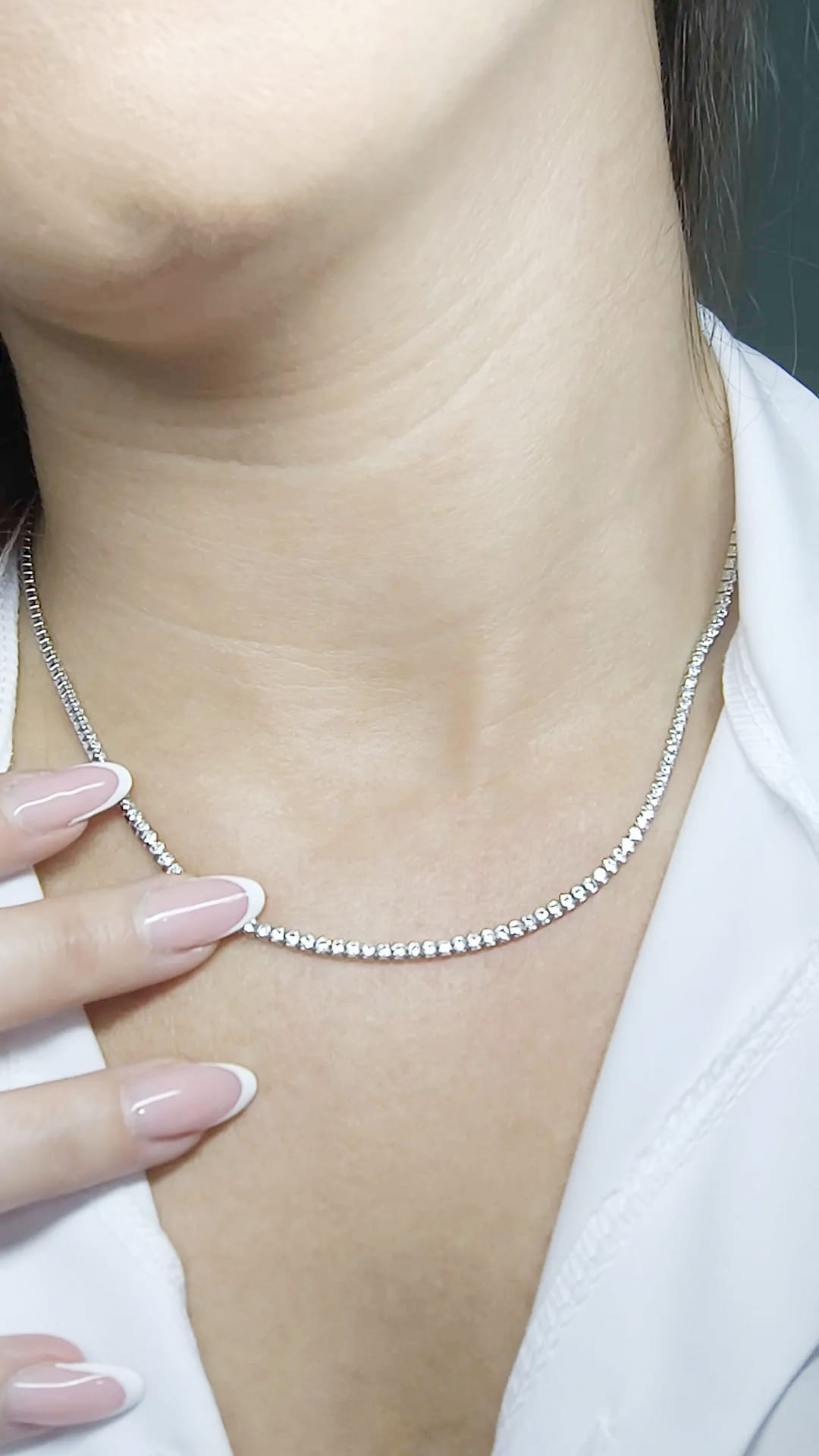Set Collana e orecchini Tennis Argento 925