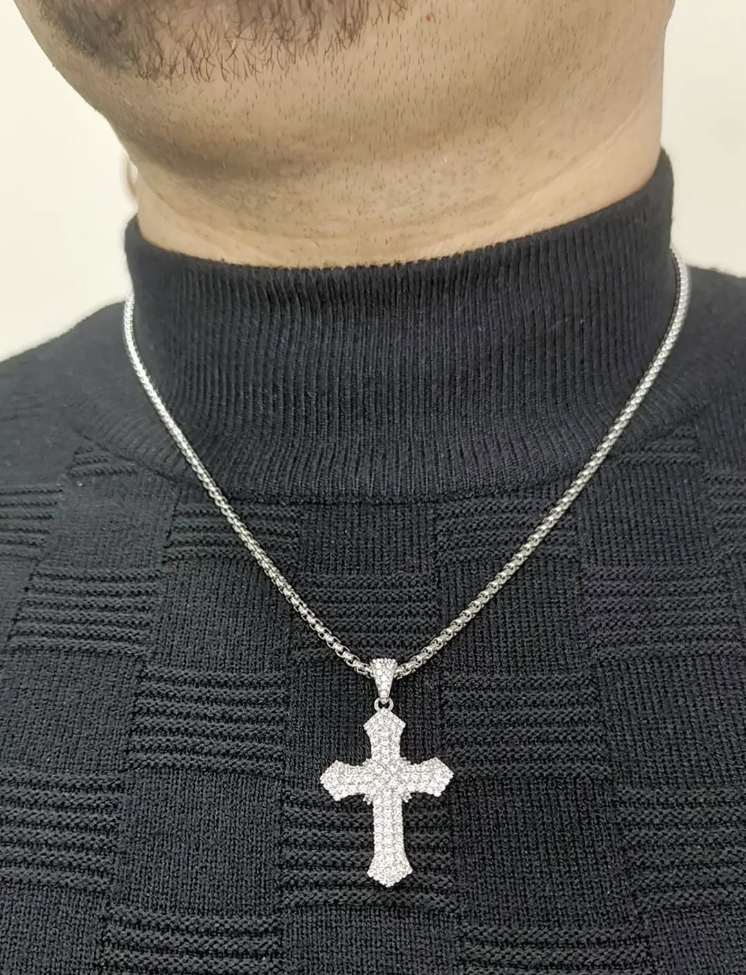 Collana con croce Uomo acciaio