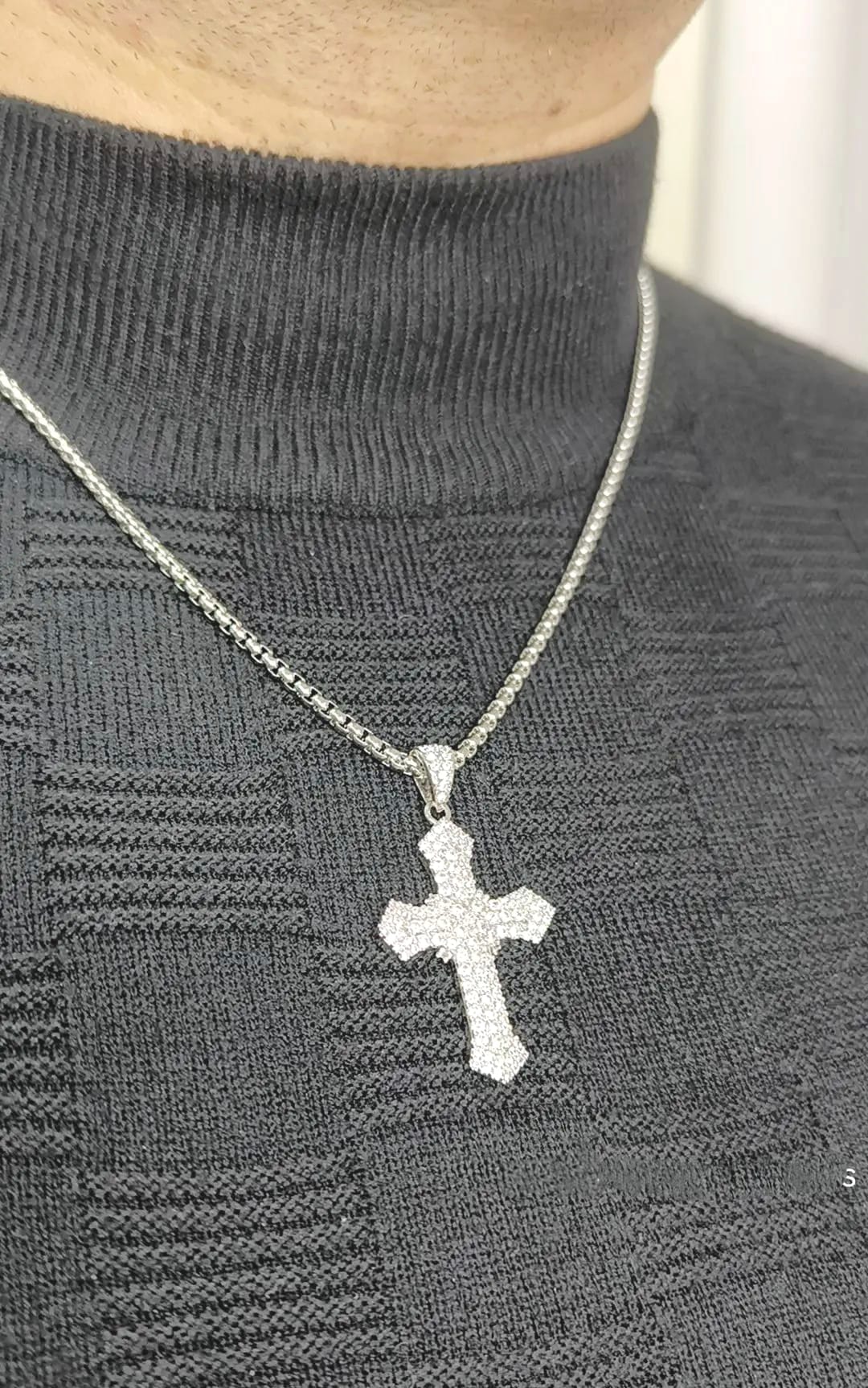 Collana con croce Uomo acciaio