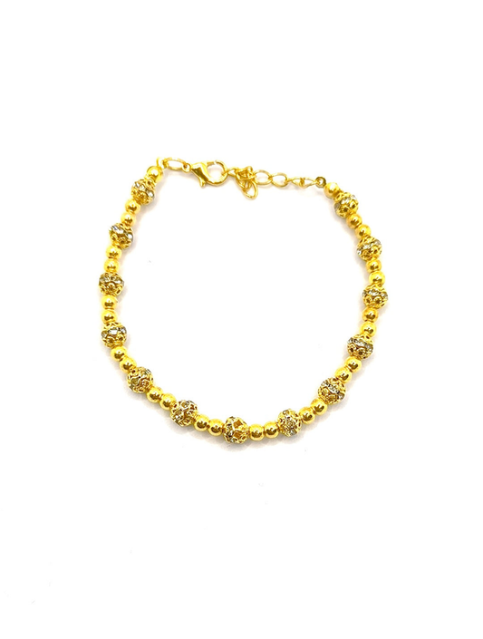 Bracciale con sfere zirconate acciaio