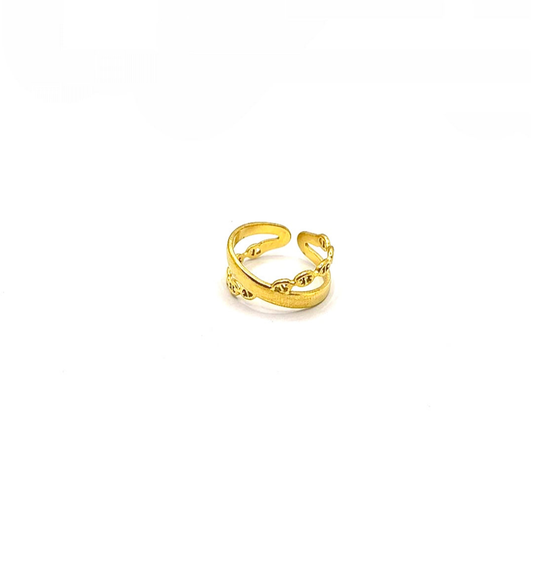 Anello incrociato acciaio