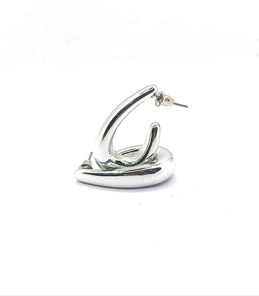 Orecchini ovale  Eva in  acciaio