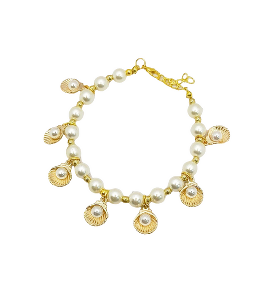 Bracciale  donna con conchiglia acciaio