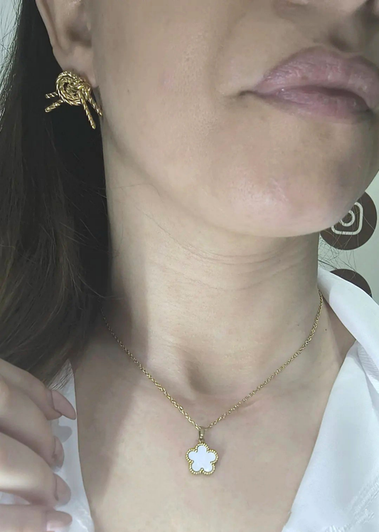 Collana Quadrifoglio acciaio