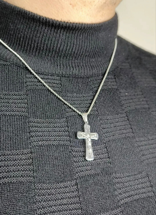 Collana con Croce acciaio