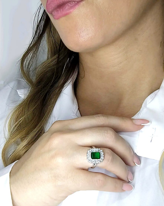 Anello Luxury Smerald Argento 925