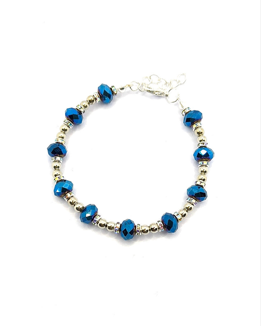Bracciale uomo blu oceano acciaio