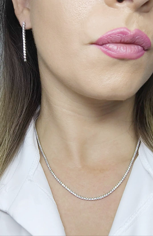 Collana Tennis Argento 925