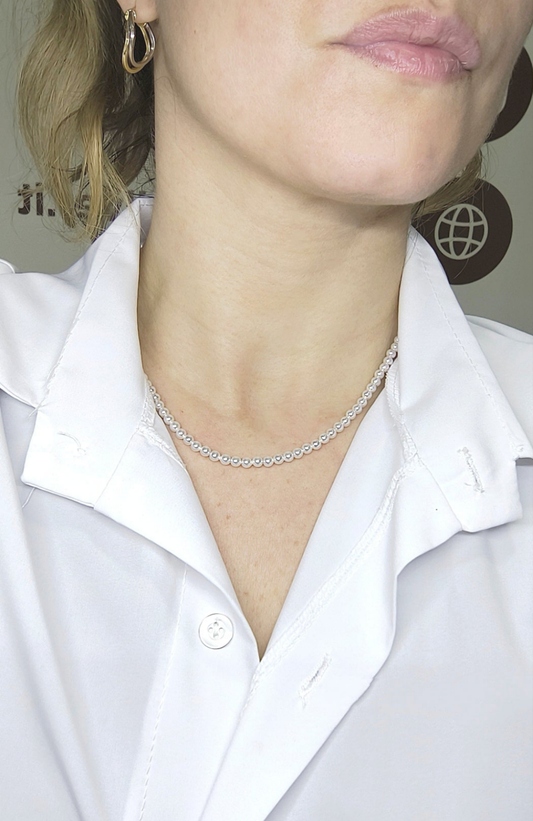 Collana con perle argento 925