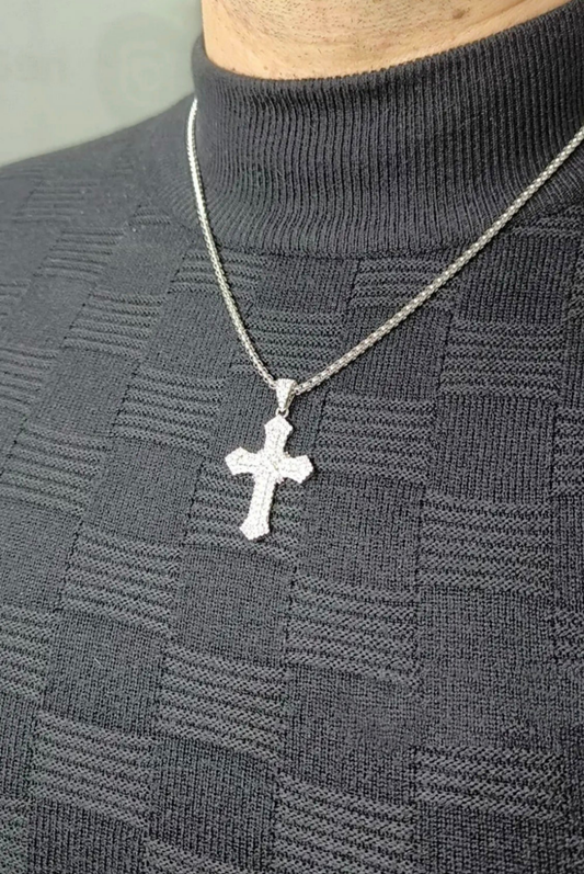 Collana con croce Uomo acciaio