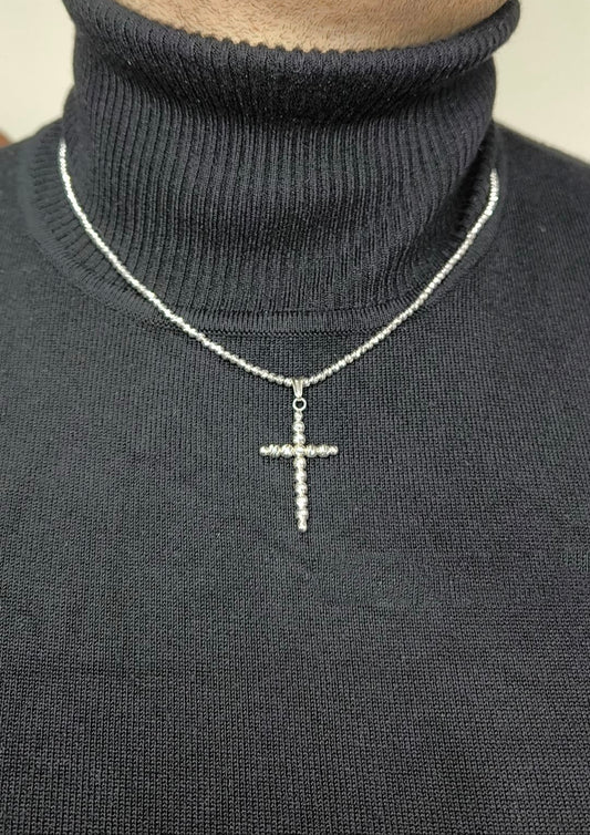 Collana croce milleluci argento 925