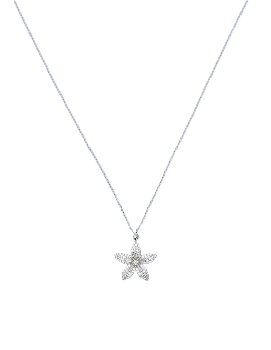 Collana fiore Gioia zirconato    acciaio