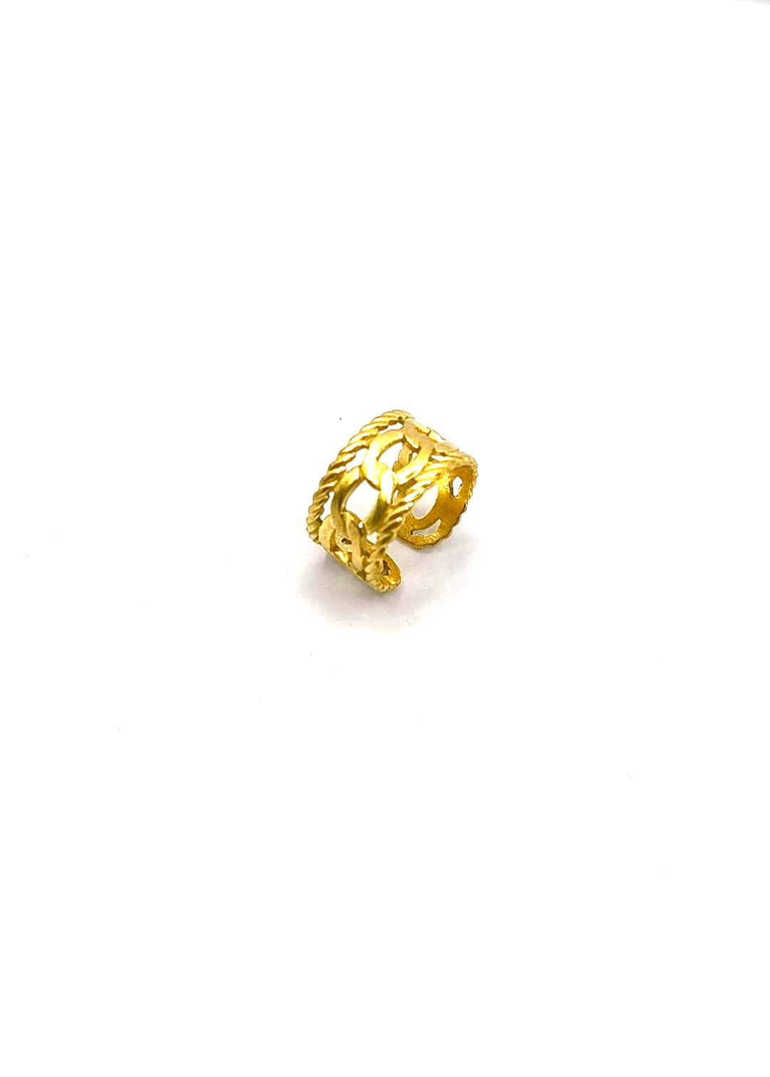 Anello a fascia cubano acciaio