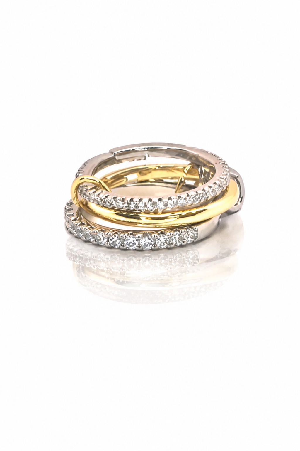 Anello trinity in acciaio