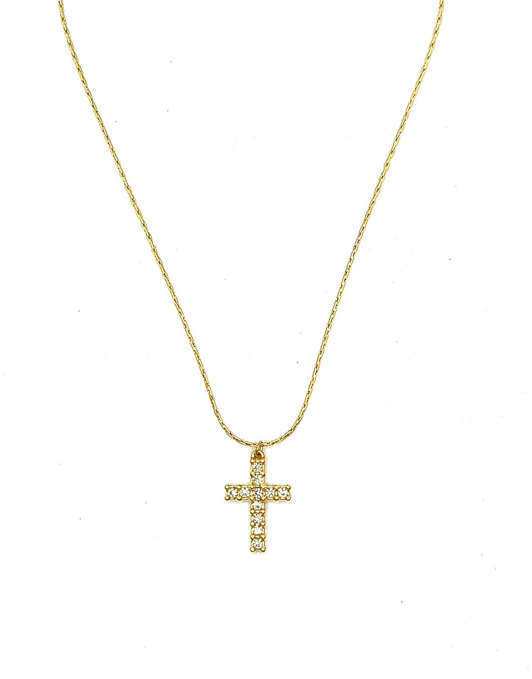 Collana con croce solitario