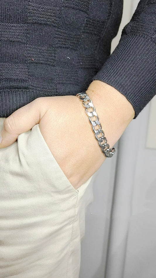 Bracciale Cuban Groumet Acciaio