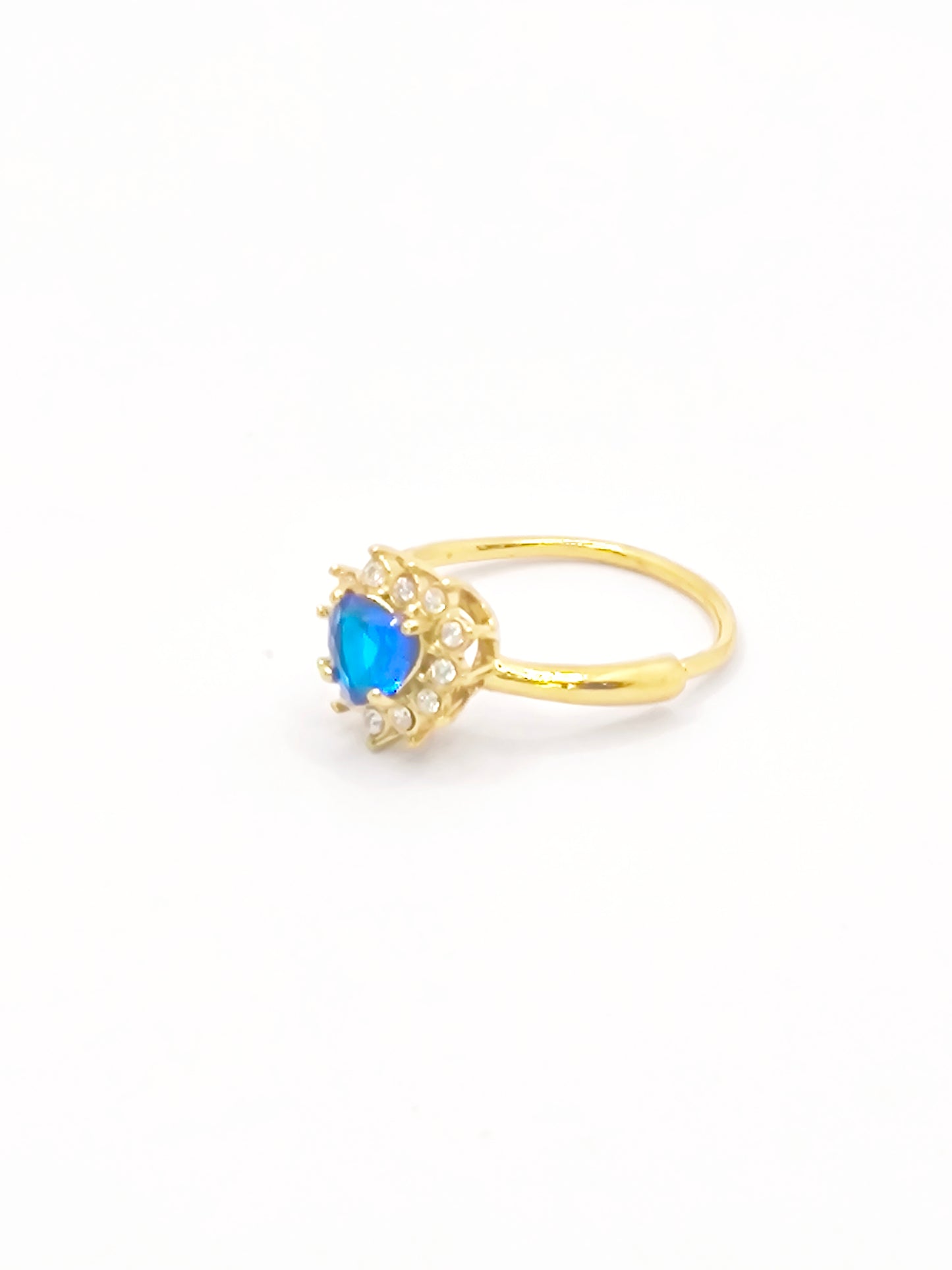 Anello  cuore zirconato acciaio